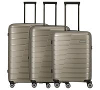Travelite Air Base Kofferset 3-tlg. 4w L/M erw./S champagner 75340-40 Koffer mit 4 Rollen Kofferset
