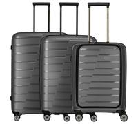Travelite Air Base - 4-Rollen-Trolley Set 3tlg. L/M/S Vortasche (anthracite)