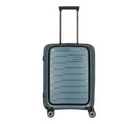 travelite Trolley + Koffer Air Base 4-Rad Trolley S Vortasche Eisblau (43 Liter) Petrol