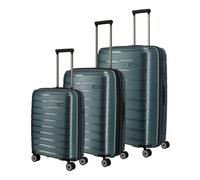 Travelite Air Base Kofferset 3-tlg. 4w L/M erw./S eisblau 75340-25 Koffer mit 4 Rollen Kofferset
