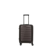 Travelite Koffer Air Base Vortasche 4 Rollen Trolley 55 cm S+ Coffee