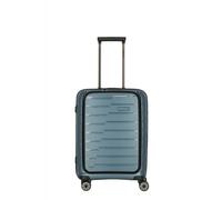 Travelite 4-Rad Handgepäck Koffer mit Vortasche erfüllt IATA-Bordgepäckmaß, Gepäck Serie AIR Base: Funktionaler Hartschalen Trolley im coolen Look, 075346-25, 55 cm, 43 Liter, eisblau