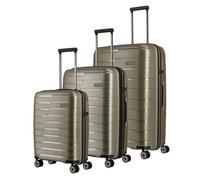 Travelite Air Base Kofferset 3-tlg. 4w L/M erw./S champagner 75340-40 Koffer mit 4 Rollen Kofferset