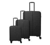 Travelite Air Stripe 4 Rollen Kofferset 3-teilig mit Dehnfalte schwarz