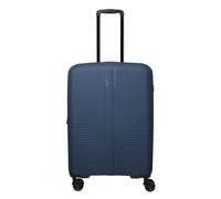 Travelite Air Stripe 4 Rollen Trolley M 66 cm mit Dehnfalte blau