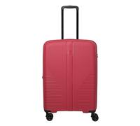 Travelite Air Stripe 4 Rollen Trolley M 66 cm mit Dehnfalte rot