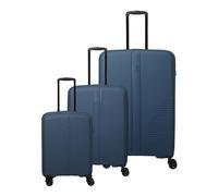 Travelite Air Stripe Trolley 4w L/M exp./S Navy Koffer mit 4 Rollen Kofferset
