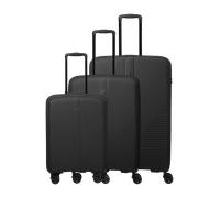 Travelite Air Stripe 4 Rollen Kofferset 3-teilig mit Dehnfalte schwarz