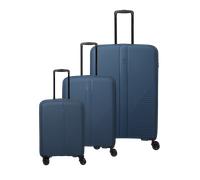 Travelite Air Stripe Trolley 4w L/M exp./S Navy Koffer mit 4 Rollen Kofferset