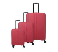 travelite AIR STRIPE Trolley 4-Rollen L/M exp./S Red