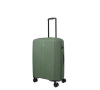 Travelite Air Stripe 4 Rollen Trolley M 66 cm mit Dehnfalte grün