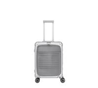 Travelite Aluminium Trolley Next 2.0 Vortasche S 55 cm mit 4 Rollen Silber