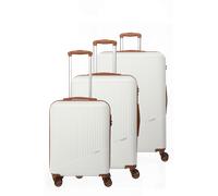 Travelite 4-Rad Koffer Set 3 teilig Größen L/M/S, Gepäck Serie Bali: ABS Hartschalen Trolleys mit TSA Kombinationsschloss (Handgepäck Koffer ohne TSA)