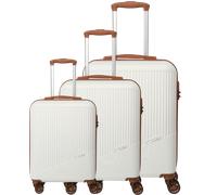 Travelite 4-Rad Koffer Set 3 teilig Größen L/M/S, Gepäck Serie Bali: ABS Hartschalen Trolleys mit TSA Kombinationsschloss (Handgepäck Koffer ohne TSA)