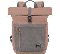 Travelite Basics Rolltop-Rucksack 60 cm -Rosa/Grau