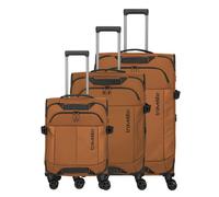 Travelite Briize 4 Rollen Kofferset 3-teilig mit Dehnfalte braun