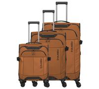 Travelite Briize 4 Rollen Kofferset 3-teilig mit Dehnfalte braun