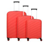 Travelite 4-Rad Koffer Set 3-teilig Größen L/M/S, Gepäck Serie BURANO: Hartschalen Trolleys aus Polypropylen mit TSA-Kombinationsschloss