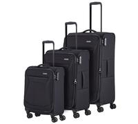 Travelite Chios 4 Rollen Kofferset 3-teilig mit Dehnfalte schwarz