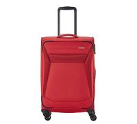 Travelite 4-Rad Koffer Größe M Weichschale, Gepäck Serie Chios mit Dehnfalte + Kantenschutz, Trolley in Zeitloser Optik, 67 cm, 60-66 Liter