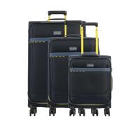 Travelite Color Craze 4-Rollen Trolley Set dunkelblau, Kunstfaser, 46 x 77 x 30cm