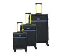 Travelite Weichschalenkoffer Set Color Craze, 3-teilig, S/M/L, mit TSA Kombinationsschloss, Dehnfalte (Größe M), 4 Doppelrollen, Koffer Set mit Handgepäck