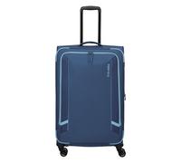 Travelite Corsiica 4 Rollen Trolley L 77 cm mit Dehnfalte blau