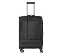Travelite Crosslite 5.0 4 Rollen Trolley M 66 cm mit Dehnfalte schwarz