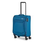 travelite Handgepäck Koffer CHIOS Größe S, 55x39x20 cm, 2,4 kg, leicht | kleiner Weichschalenkoffer, Bordtrolley für Lufthansa, SWISS, Condor & Ryanair, 4 Doppelrollen, Zahlenschloss, Trolley klein
