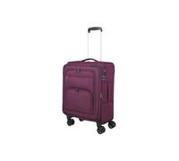 Travelite Handgepäck Koffer CUBIS, 55x40x23 cm, 43-51 l, mit TSA-Schloss | kleiner Weichschalenkoffer, Bordtrolley für Lufthansa, SWISS & Austrian mit Aufsteckfunktion, 4 Doppelrollen & Dehnfalte