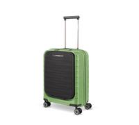 Travelite Handgepäck Koffer klein, MOOBY S+ mit Vortasche, 55x40x23 cm, 2,9 kg, Kratzfeste Hartschale, mit recyceltem Material, Trolley mit 4 Doppelrollen, TSA-Schloss - passend für Lufthansa UVM