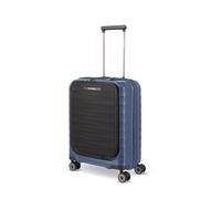 Travelite Handgepäck Koffer klein, MOOBY S+ mit Vortasche, 55x40x23 cm, 2,9 kg, Kratzfeste Hartschale, mit recyceltem Material, Trolley mit 4 Doppelrollen, TSA-Schloss - passend für Lufthansa UVM