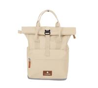 Travelite Handgepäck Rucksack, Laptop Rucksack 14 Zoll, Basics Short Handle Rollup, Reiserucksack Rolltop Funktion, Off-White, 37-46 cm, 14 Liter