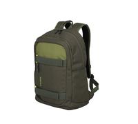 Travelite Handgepäck Rucksack, Laptop Rucksack 15,6 Zoll mit zusätzlichem Tabletfach, PATHWAY Strap, Tagesrucksack aus recyceltem Polyester mit Klettbändern außen, Aufsteckfunktion, 48 cm, 28 Liter