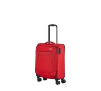 Travelite Handgepäck Trolley klein, Chios, Weichschale, 55x39x20 cm, 2,4 kg, mit 4 Doppelrollen & Zahlenschloss - Koffer passend für Lufthansa, Swiss, Eurowings, Ryanair, easyJet