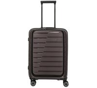 Travelite Koffer Air Base Vortasche 4 Rollen Trolley 55 cm S+ Coffee