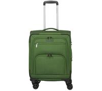 Travelite Cubis Trolley 4w S exp., Green Koffer mit 4 Rollen Weichgepäck
