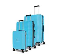 Travelite Hartschalen Kofferset 3teilig, 4 Rollen, ORBITA, Trolleys mit bruchsicherer Schale und praktischer Inneneinteilung, TSA Schloss, Koffer Größen L/M/S