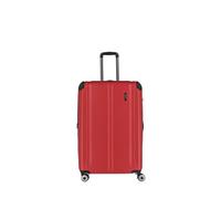 Travelite Hartschalenkoffer groß, erweiterbar, 4 Rollen, City, Trolley mit kratzfester Oberfläche, TSA Schloss, Dehnfalte, 77 cm, 113-124 Liter