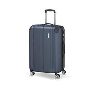 Travelite Hartschalenkoffer mittelgroß, erweiterbar, 4 Rollen, City, Trolley mit kratzfester Oberfläche, TSA Schloss, Dehnfalte, 68 cm, 78-86 Liter