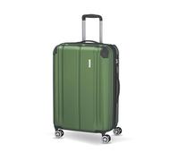 Travelite Hartschalenkoffer mittelgroß, erweiterbar, 4 Rollen, City, Trolley mit kratzfester Oberfläche, TSA Schloss, Dehnfalte, 68 cm, 78-86 Liter