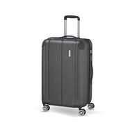 Travelite Hartschalenkoffer mittelgroß, erweiterbar, 4 Rollen, City, Trolley mit kratzfester Oberfläche, TSA Schloss, Dehnfalte, 68 cm, 78-86 Liter