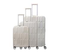 Travelite Hartschalenkoffer Set PANELLO, 3-teilig S/M/L, alle Größen mit TSA-Kombinationsschloss und 4 Doppelrollen, Rollkoffer Set aus ABS mit Handgepäck