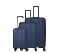 Travelite Hartschalenkoffer Set SKYMATE, 3-teilig S/M/L, Trolley Set aus Polypropylen mit TSA-Zahlenschloss, Dehnfalte (Größen S+M), 4 Doppelrollen