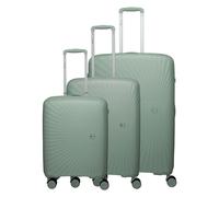 Travelite Tamaris x Travelite Voyaage 4 Rollen Kofferset 3-teilig mit Dehnfalte grün