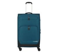 Travelite Kick Off 4 Rollen Trolley L 78 cm mit Dehnfalte petrol