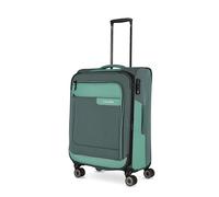 Travelite Koffer VIIA Größe M, 67 cm, 70-80 Liter, mittelgroß | Weichschalen Trolley aus Polyester, Rollkoffer mit 4 Rollen, Dehnfalte, Kantenschutz & TSA Schloss, viel Stauraum