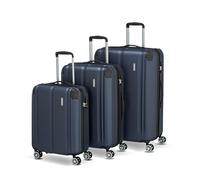 Travelite Kofferset 3 teilig Hartschale L/M/S, 4 Rollen, City, Größe S Handgepäck, Reisekoffer Trolleys mit kratzfester Oberfläche, TSA Schloss + Dehnfalte (außer Größe S)