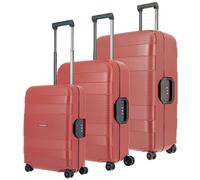 Travelite Korfu 4 Rollen Kofferset 3-teilig rot
