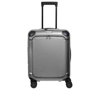 Travelite Millennium - 4-Rollen-Kabinentrolley mit Vortasche S 55 cm (silver)